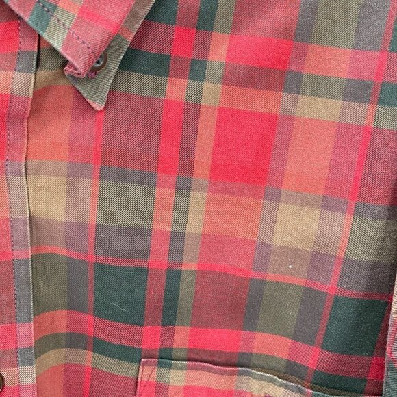 Orvis Signature Twill Red Plaid Long Sleeve Button Down Shirt Men’s Size XXL - Picture 3 of 7